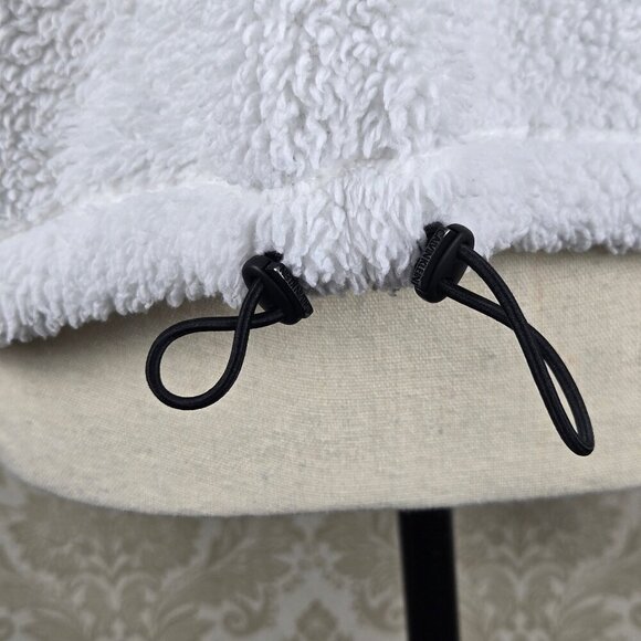 Calvin Klein Performance Size XL White Sherpa 1/4 Zip Pullover Cropped Waist - Picture 2 of 12